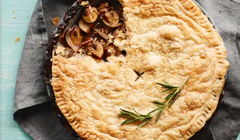 The Bookseller X BOSH! Mushroom Guinness Pie 
