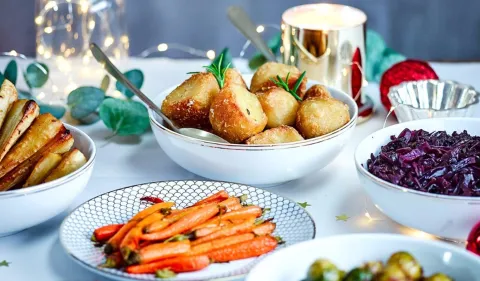 Tesco X BOSH! Highlights Vegan Christmas Dinner 