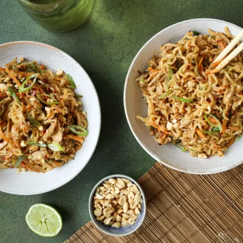 Vegan Chilli 'Chicken' Peanut Butter Noodles Bosh TV