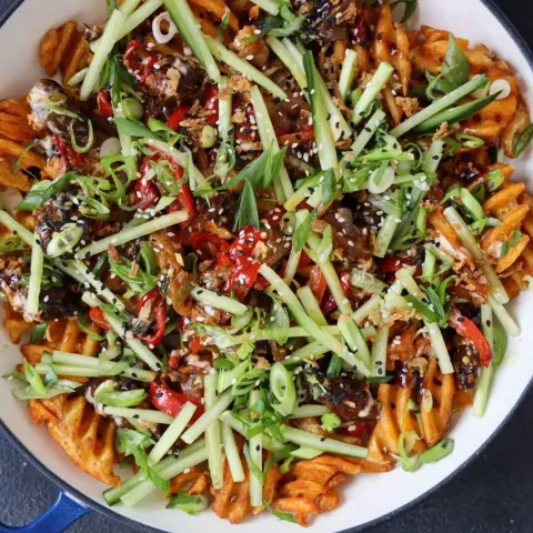 Vegan Chinese Takeaway Waffle Fries Bosh TV