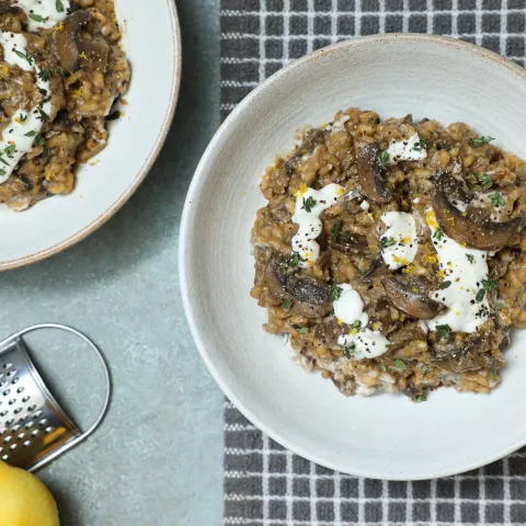 Vegan Creamy Miso Mushroom Risotto BOSHTV