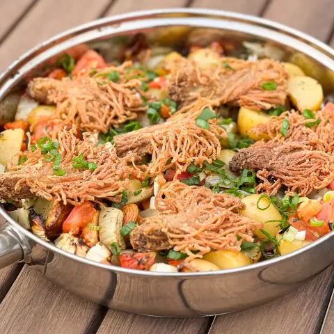 Vegan Crispy Enoki Mushrooms with Roasted Vegetables BOSHTV