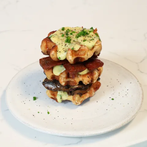 Vegan Croque Monsieur Waffles BOSHTV