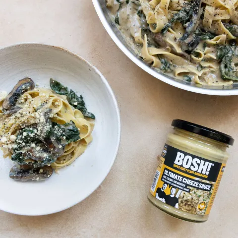 Vegan Easy Cheezy Mushroom Tagliatelle BOSHTV