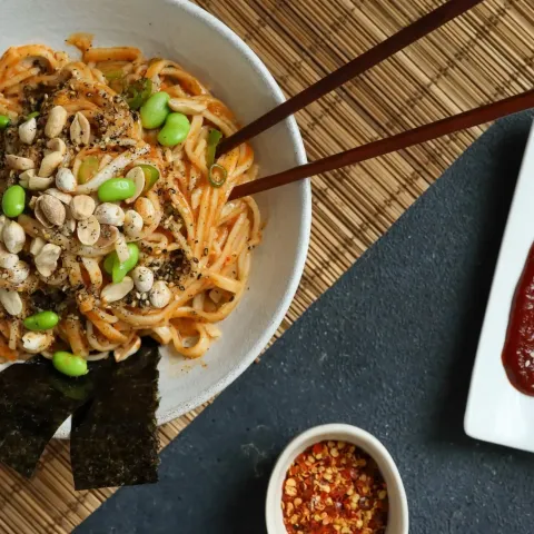 Vegan Gochujang Chilli Oil Noodles    BOSHTV
