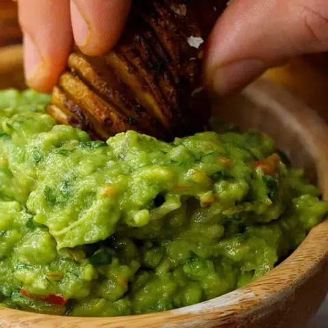 Vegan Hasselguac Potatoes with Guacamole Bosh TV