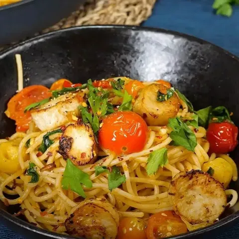 Vegan King Oyster 'Scallop' Spaghetti Bosh TV