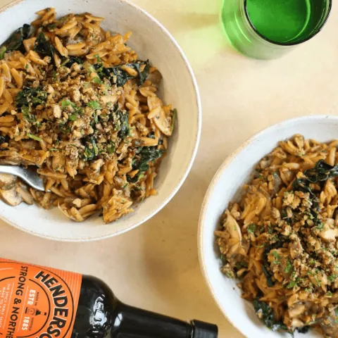 Vegan One Pan Henderson's Orzo BOSHTV
