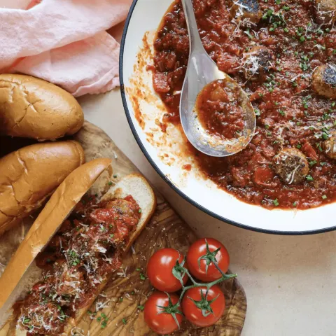 Vegan One Pot Meatball Marinara Sub Bosh TV