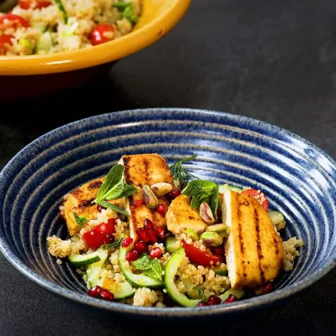 Vegan Plant-Based Halloumi Salad Bosh TV