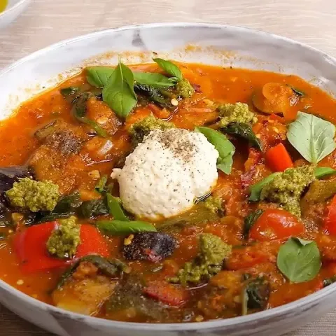 Vegan Ratatouille Soup Bosh TV