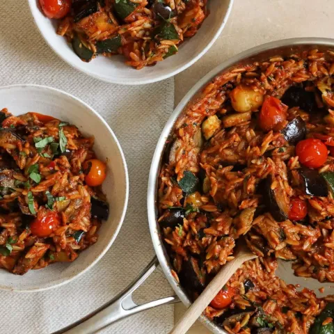 Vegan Roast Ratatouille Orzo  Bosh TV