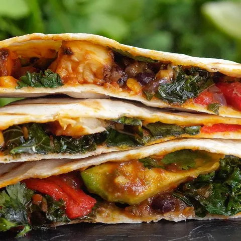 Vegan Veg-Packed Quesadilla BOSHTV