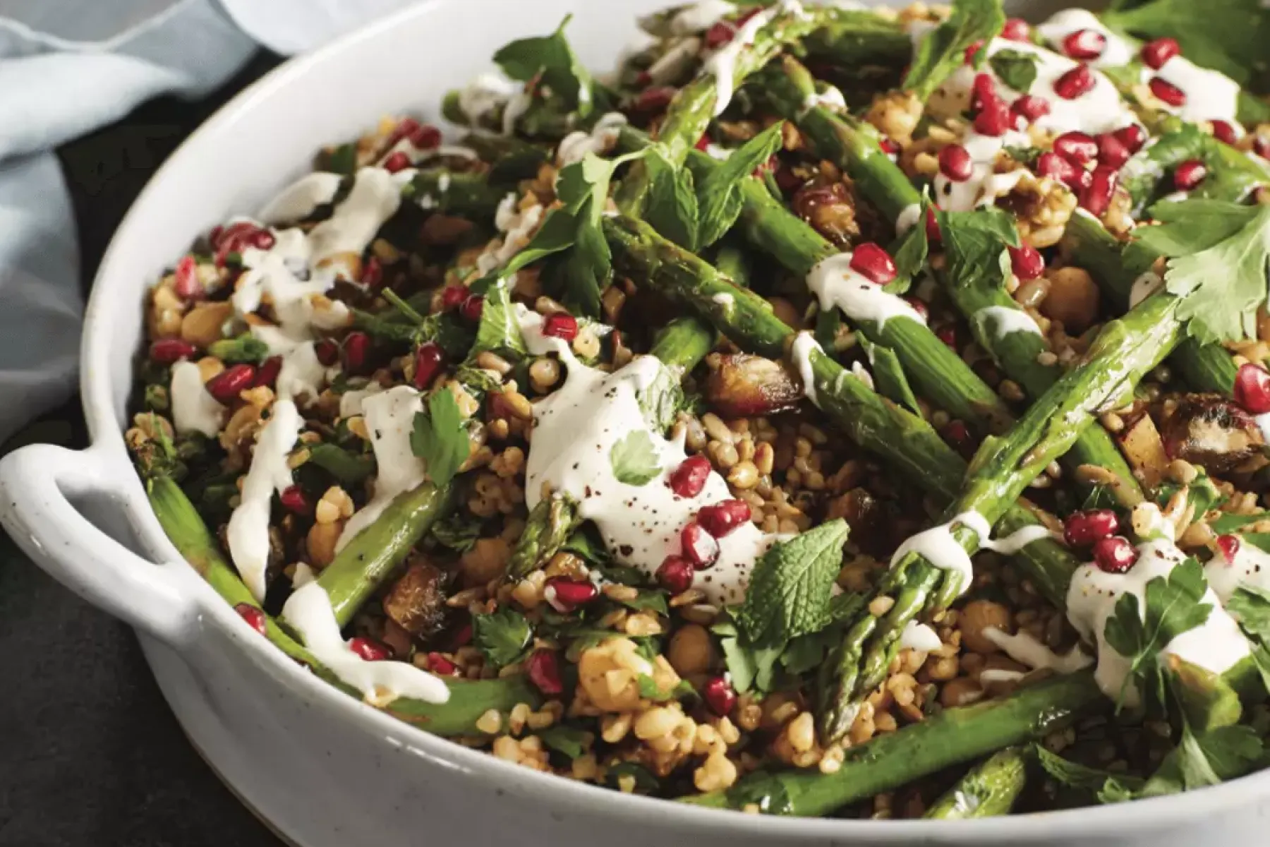 Vegan Asparagus Tabbouleh Salad Bosh TV