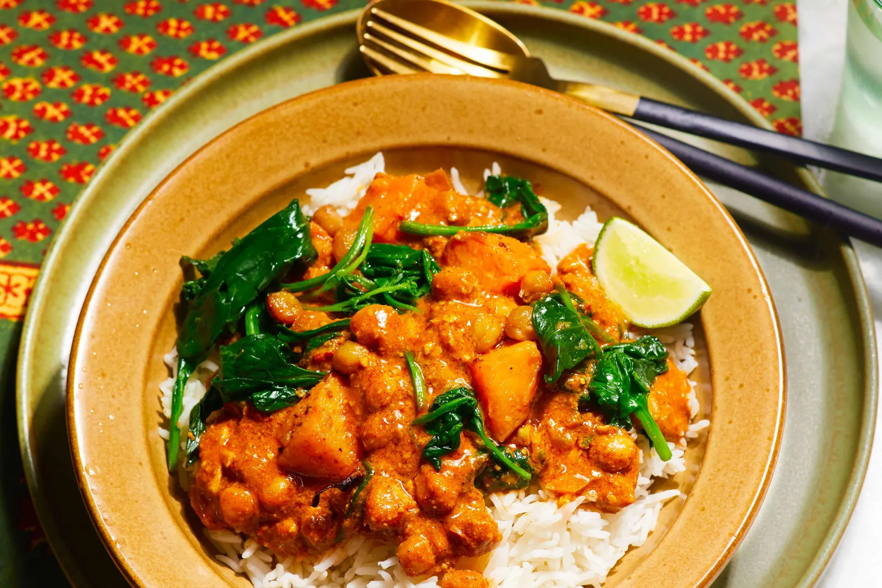 Vegan BOSH! x GRUBBY Creamy Cashew & Sweet Potato Korma Curry BOSHTV