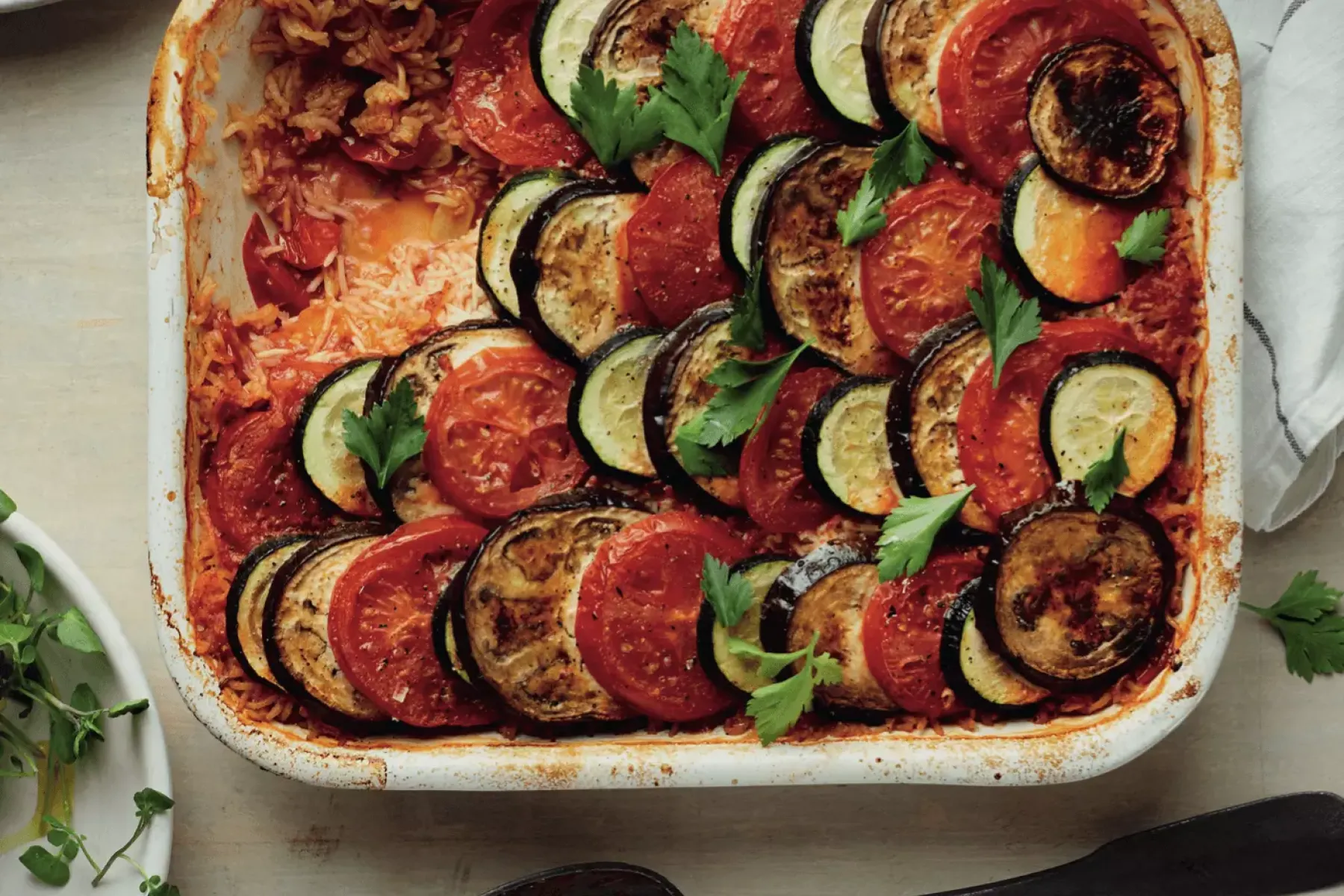 Vegan Baked Ratatouille Rice Bosh TV
