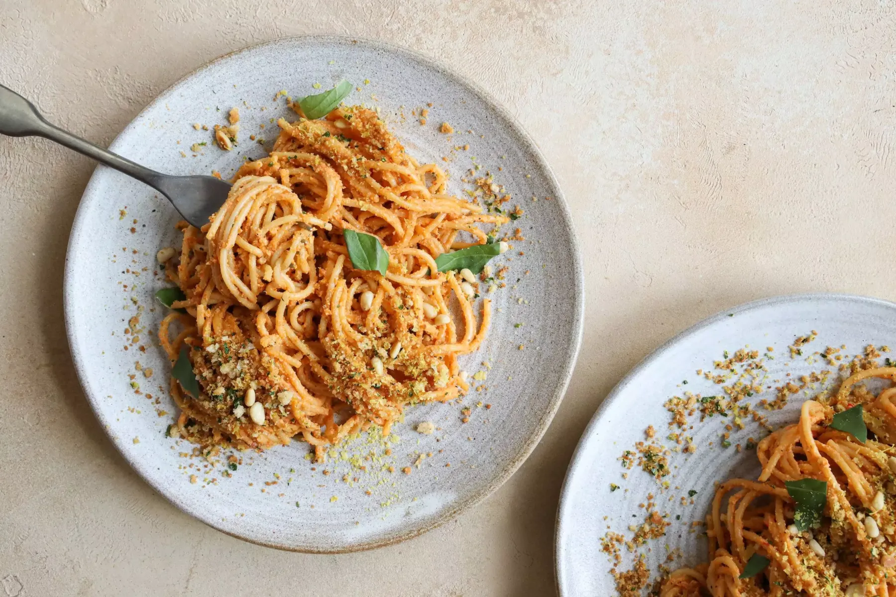 Vegan Best Homemade Red Pesto Pasta - REVAMP Bosh TV