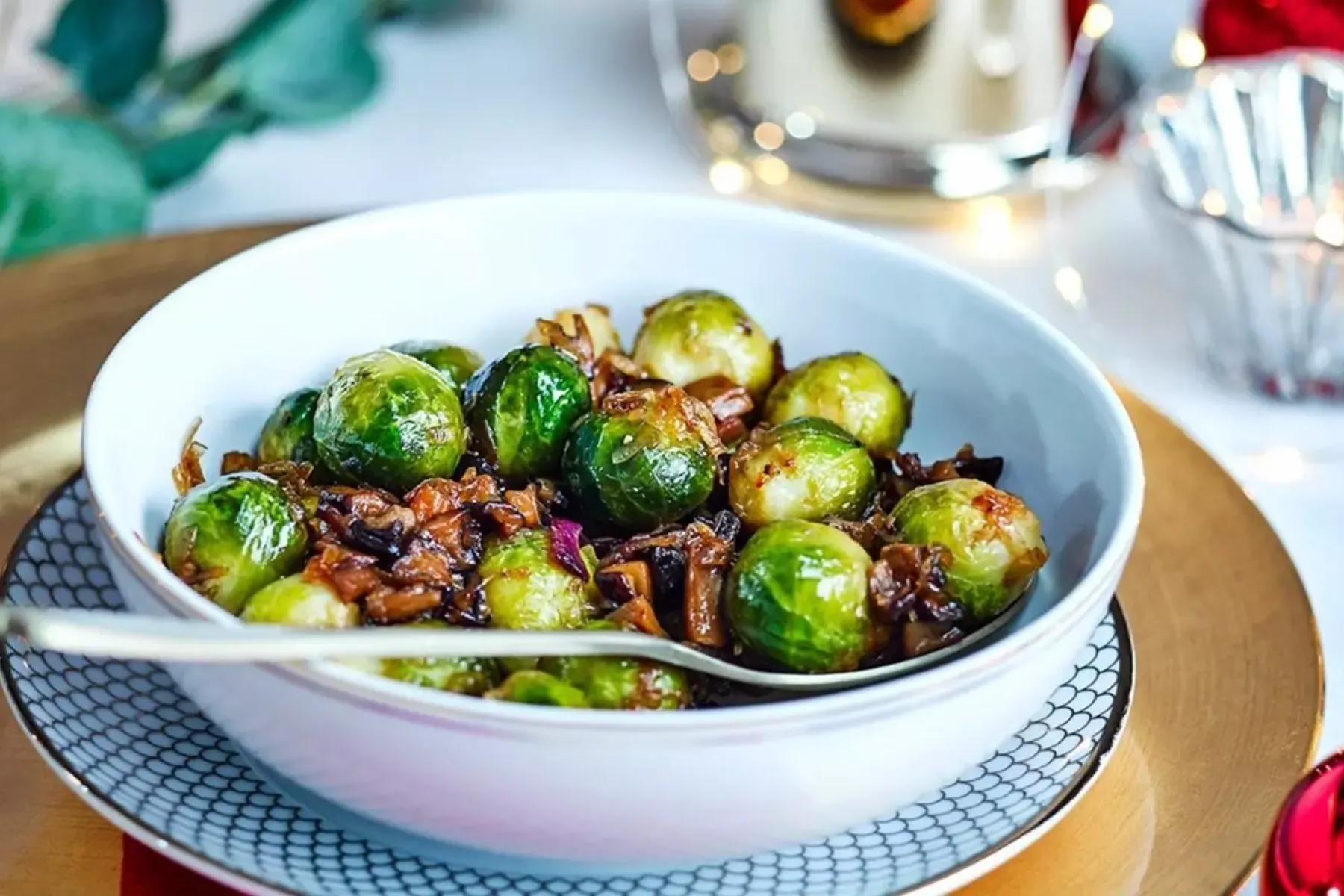 Vegan Brussels Sprouts with Mushroom 'Bacon' Bosh TV