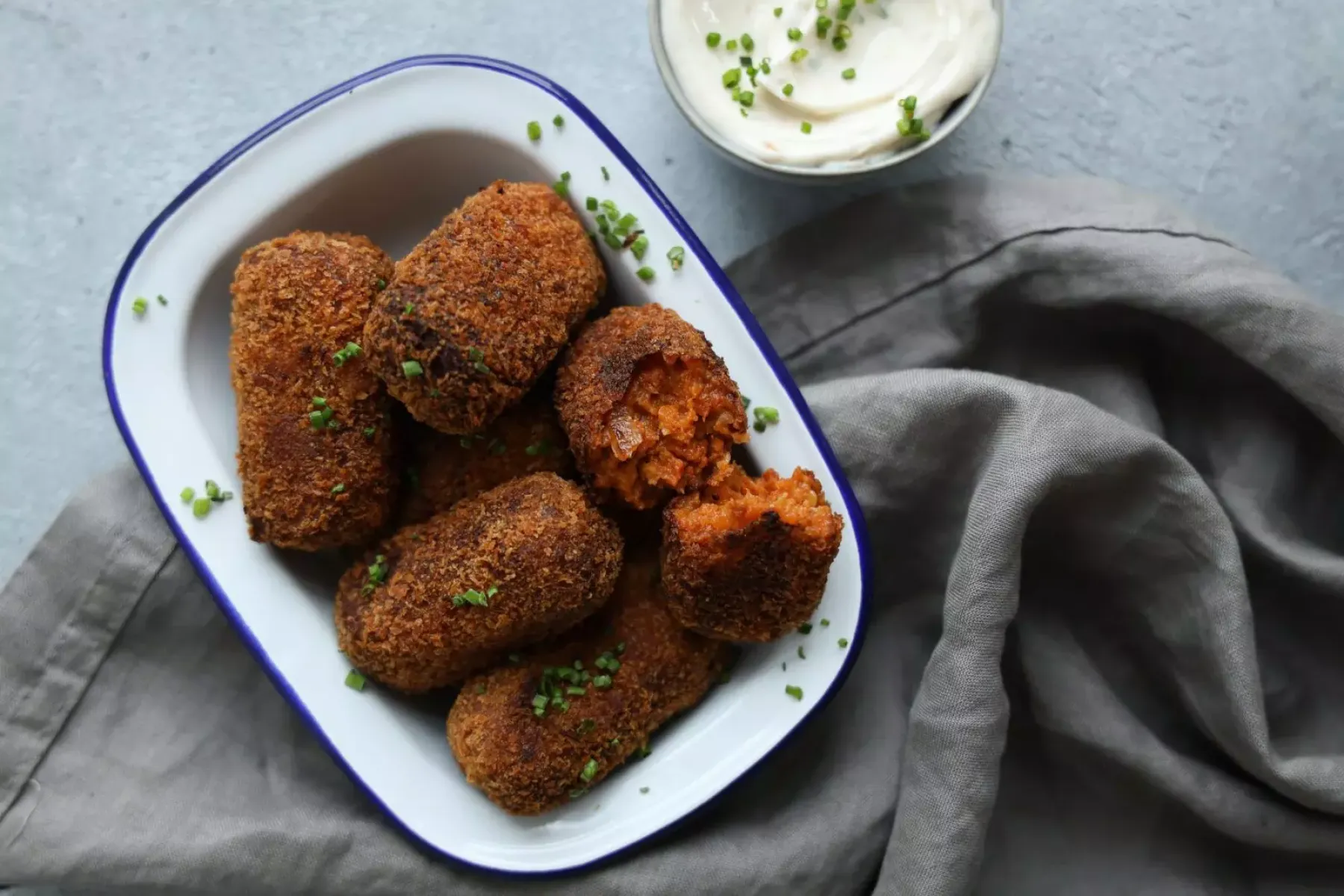 Vegan Chorizo Croquettes with Garlicky Aioli Bosh TV