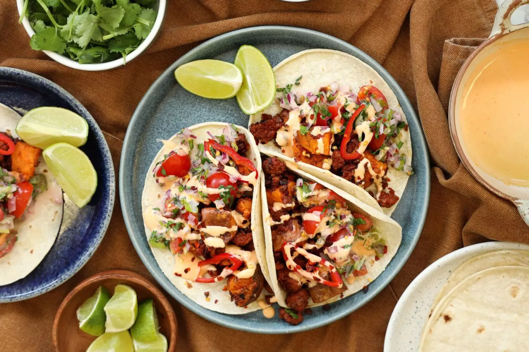 Vegan Chorizo & Sweet Potato Tacos Bosh TV