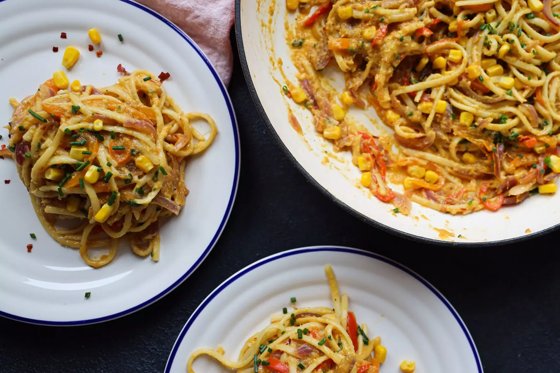 Vegan Creamed Corn Linguine Bosh TV