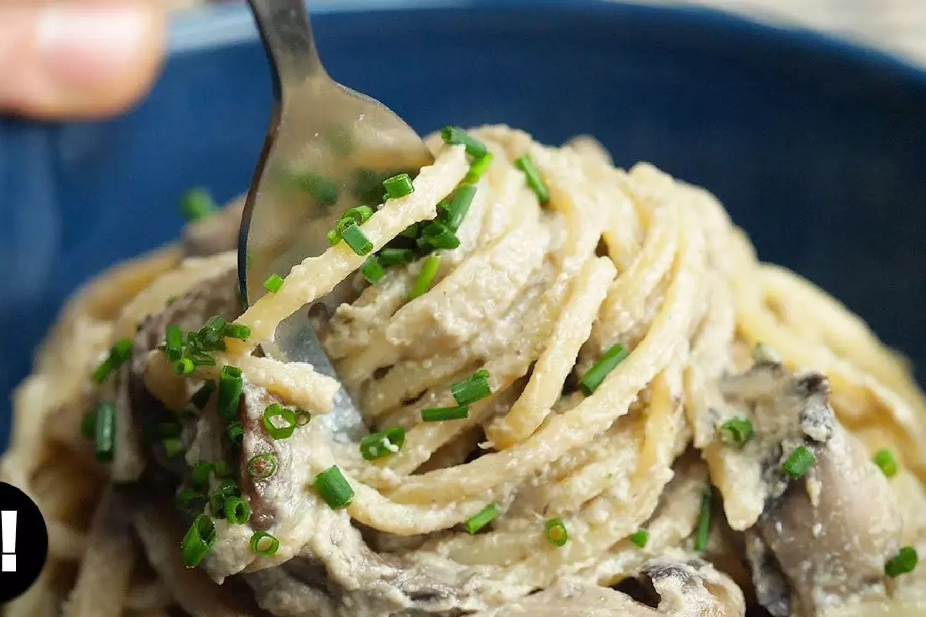 Vegan Creamy Garlic Mushroom Pasta Bosh TV