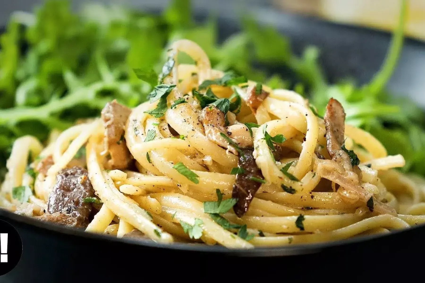 Vegan Creamy Lemony Linguini with Exotic Mushrooms Bosh TV