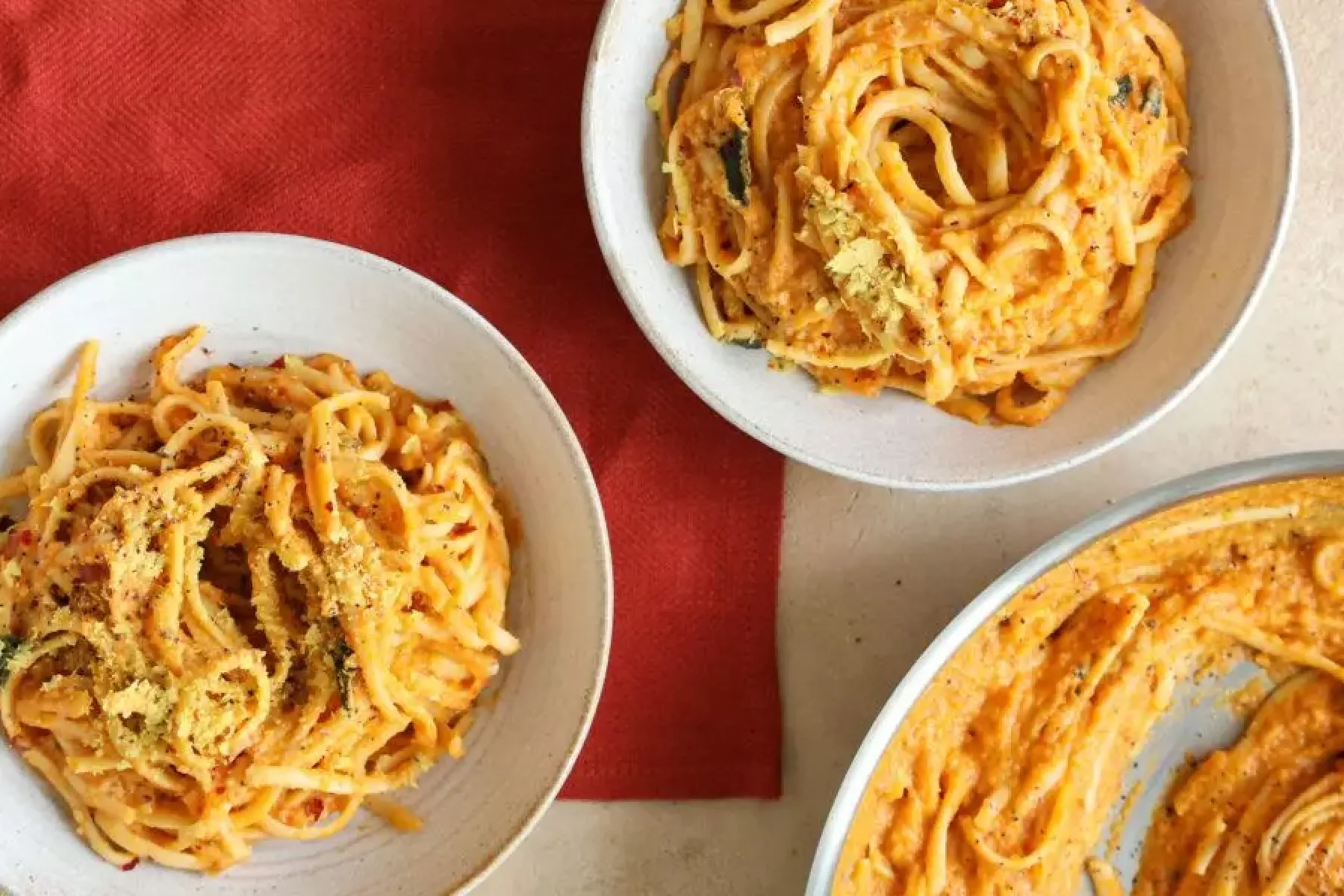 Vegan Creamy Roast Pumpkin Pasta Bosh TV