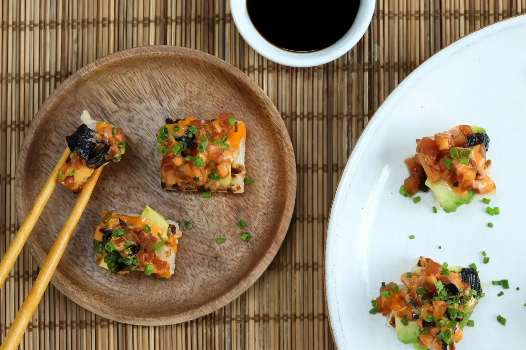 Vegan Crispy Tuna Rice Bites BOSHTV