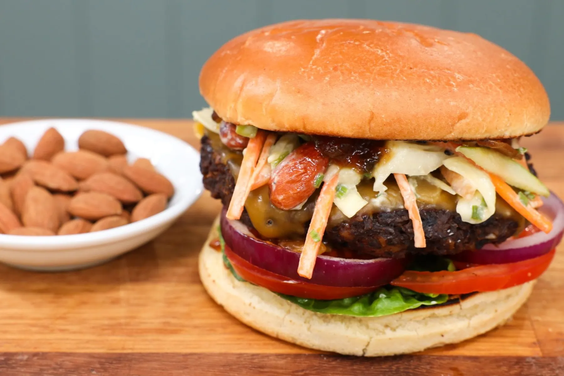 Vegan Fully Loaded Mushroom and Almond Burgers BOSHTV