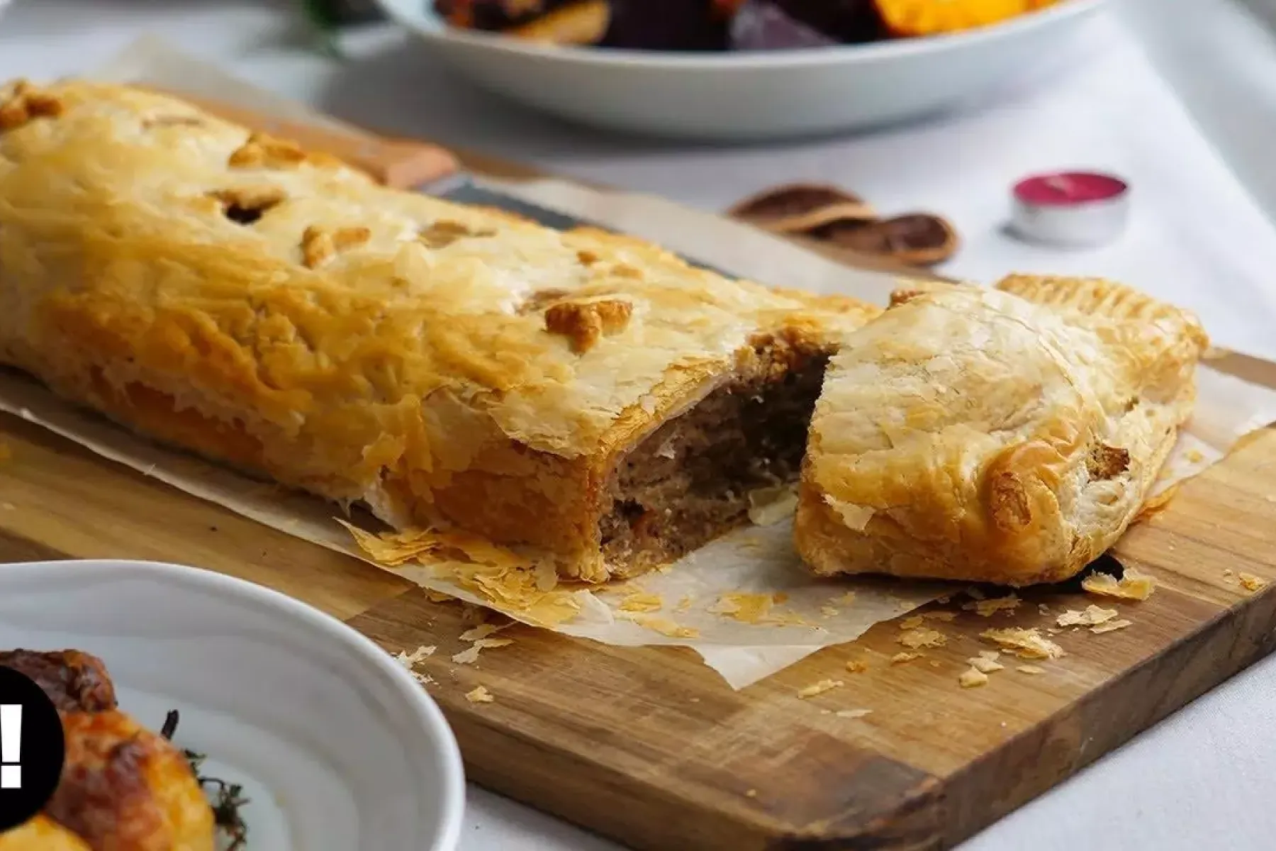 Vegan Giant Christmas 'Sausage' Roll Bosh TV