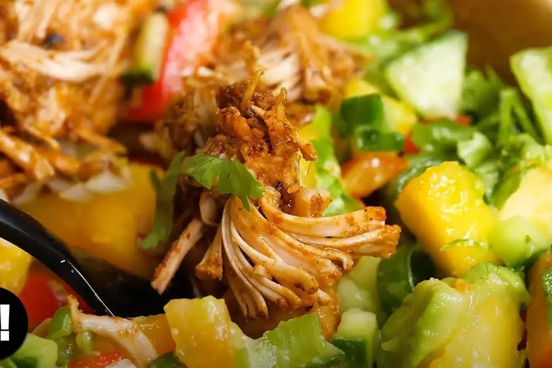 Vegan Jerk Jackfruit Salad & Mango Salsa Bosh TV