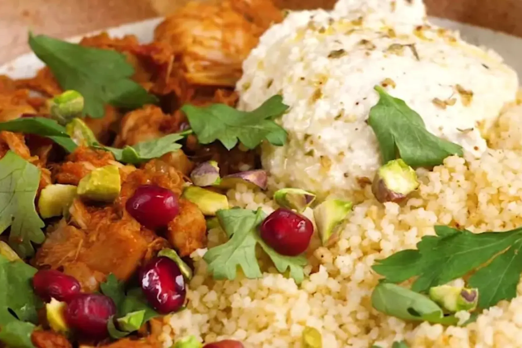 Vegan Moroccan Jackfruit 'Lamb' with Lemon Couscous Bosh TV