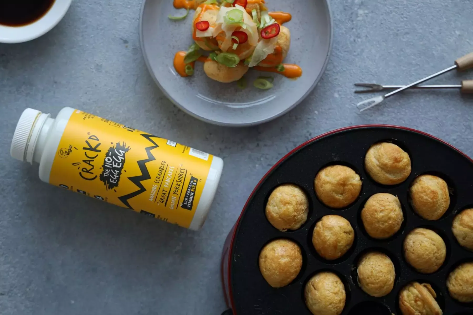 Vegan Omelette Balls - Takoyaki Bosh TV