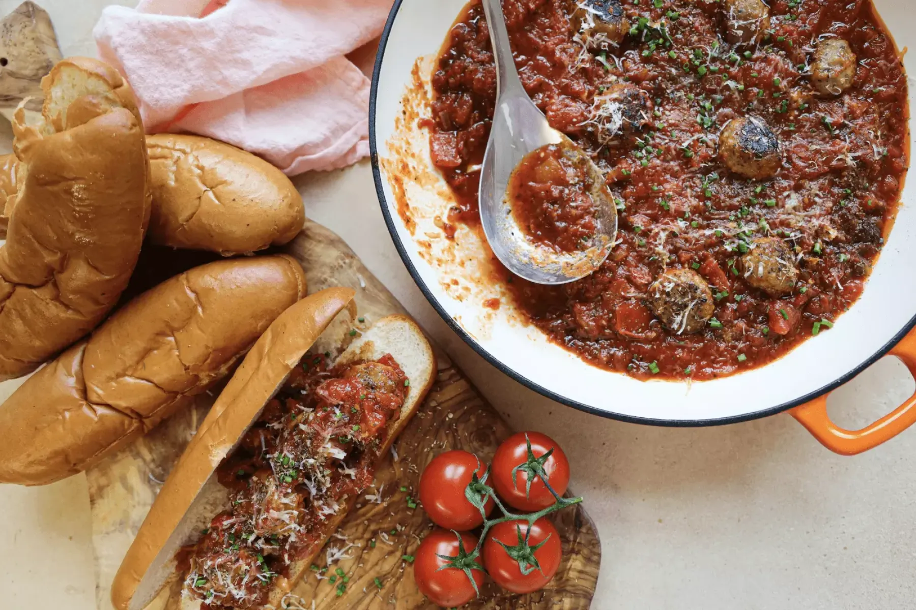 Vegan One Pot Meatball Marinara Sub Bosh TV