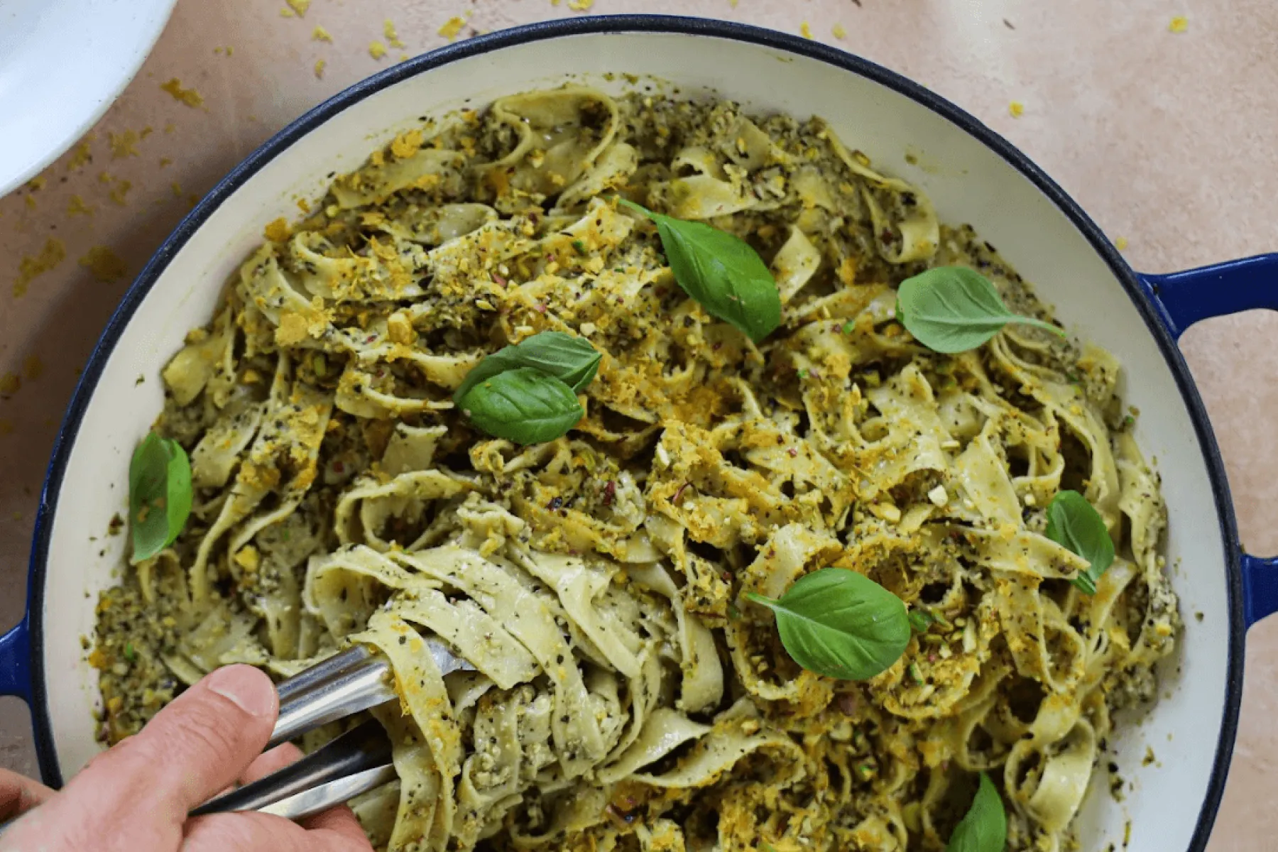 Vegan Pistachio Fettuccine BOSHTV