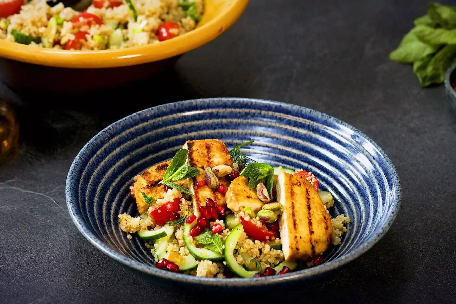 Vegan Plant-Based Halloumi Salad Bosh TV