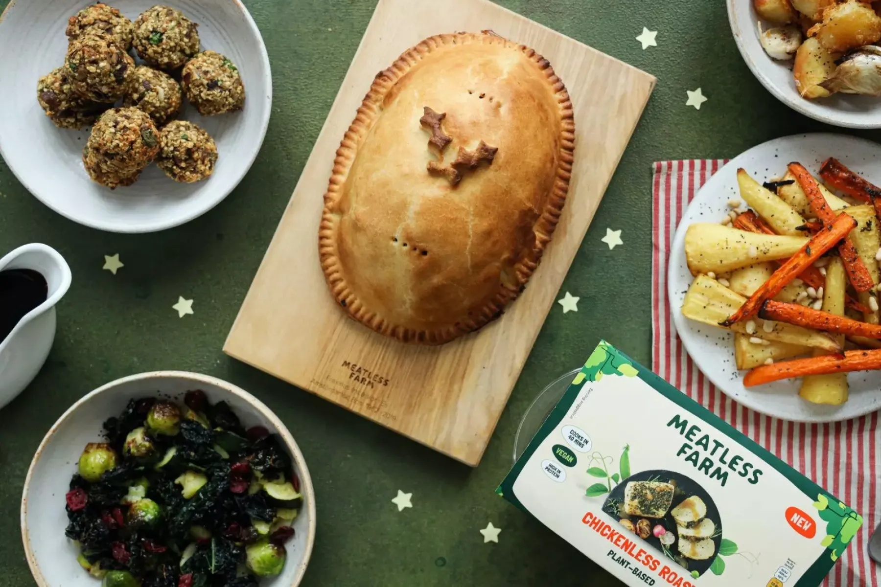 Vegan Plant-Based 'Chicken' & Festive Stuffing Wellington Bosh TV