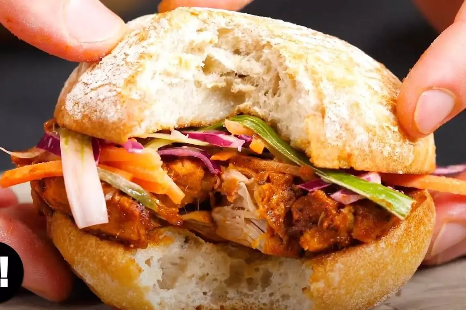 Vegan Pulled Jackfruit 'Pork' Sandwich Bosh TV