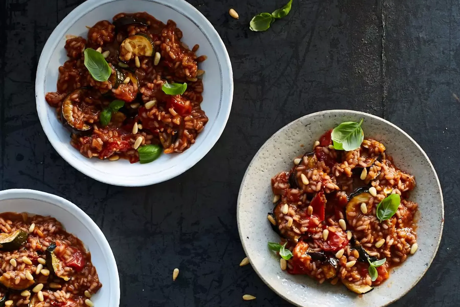 Vegan Red Ratatouille Risotto Bosh TV