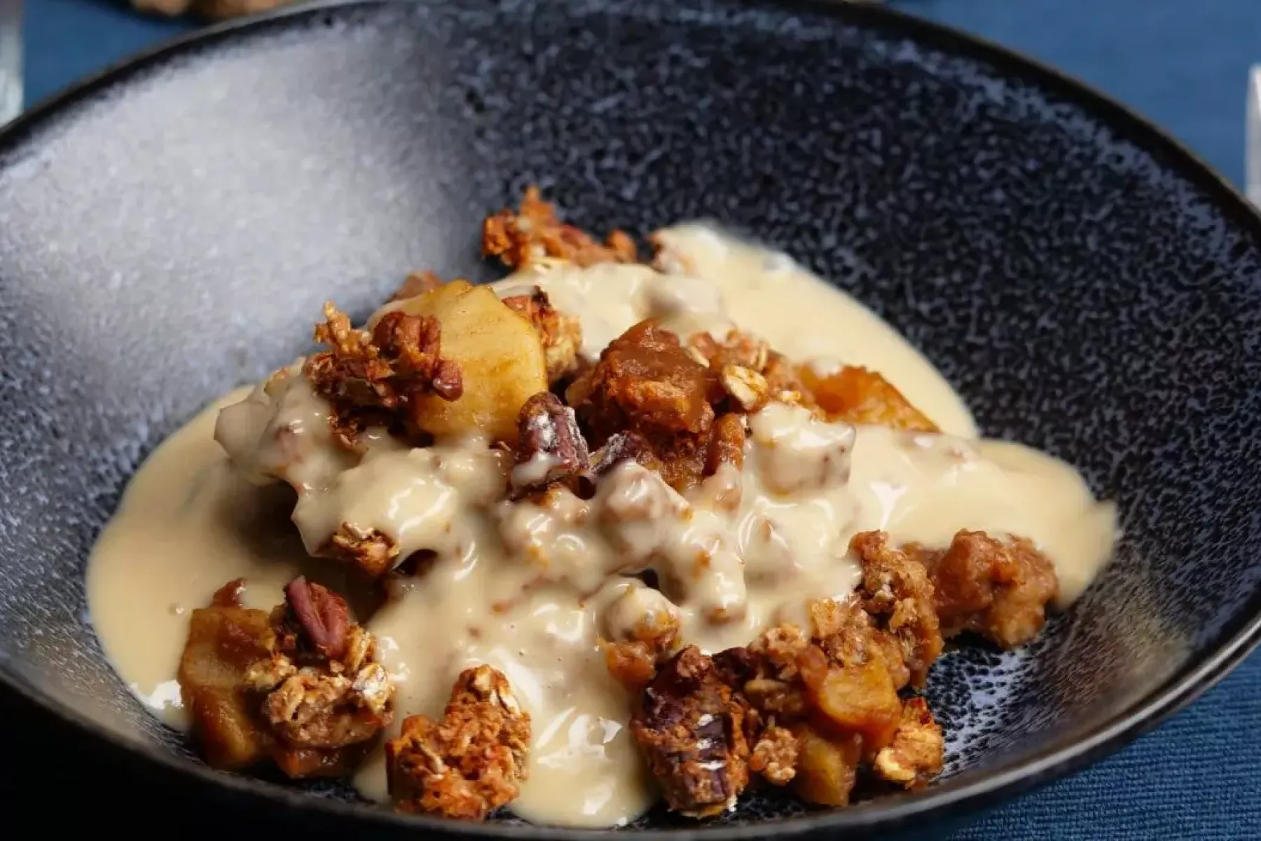 Vegan Salted Caramel Apple Crumble & Custard Bosh TV