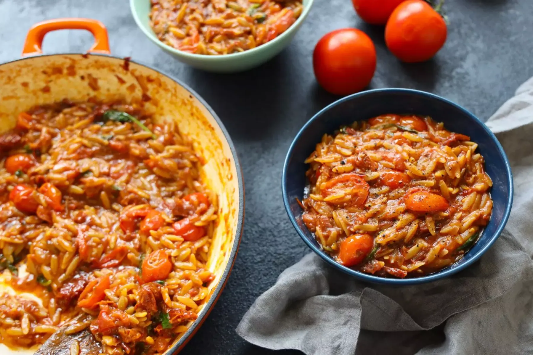 Vegan Spicy Tomato Orzo  Bosh TV