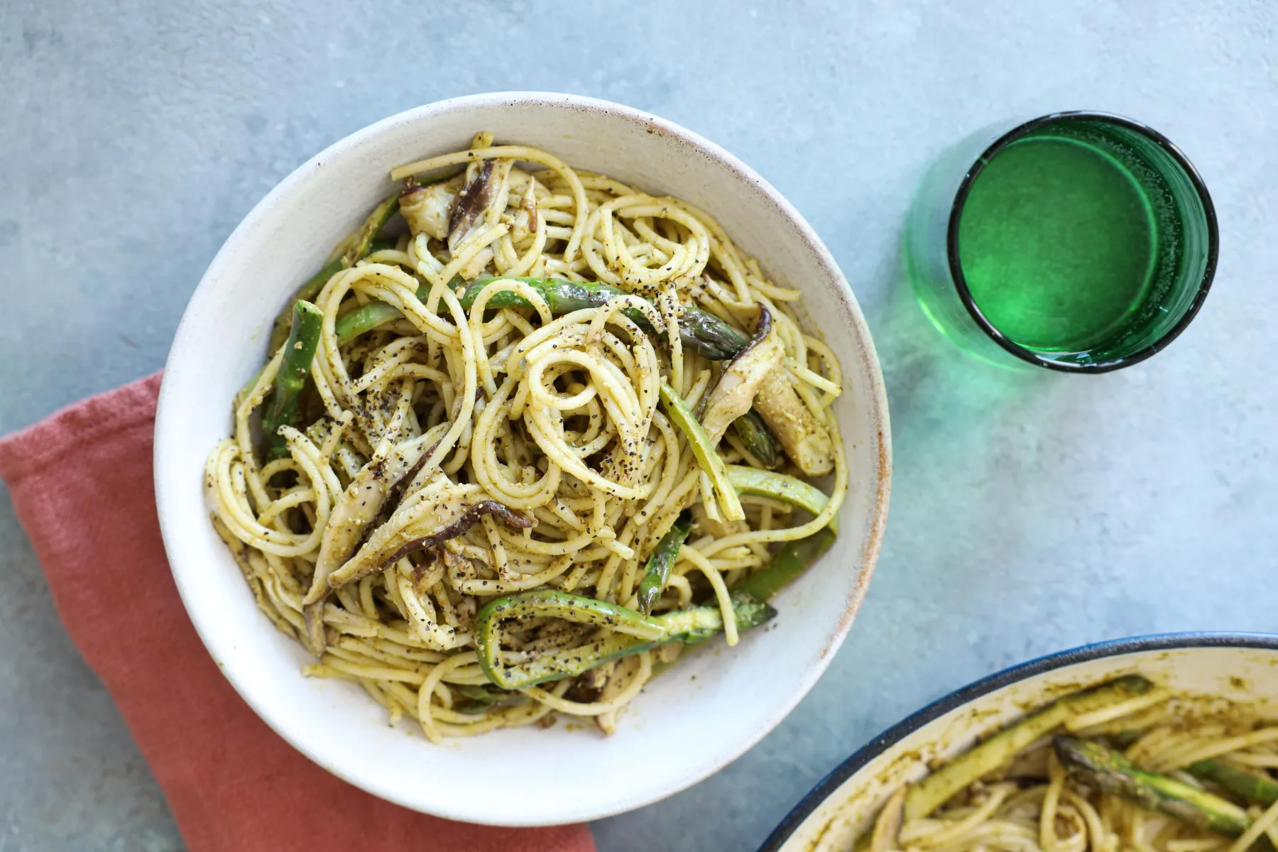 Vegan Super Fine Shiitake Pesto Spaghetti BOSHTV