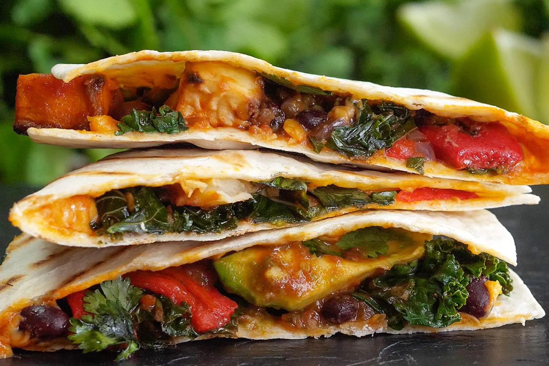 Vegan Veg-Packed Quesadilla BOSHTV