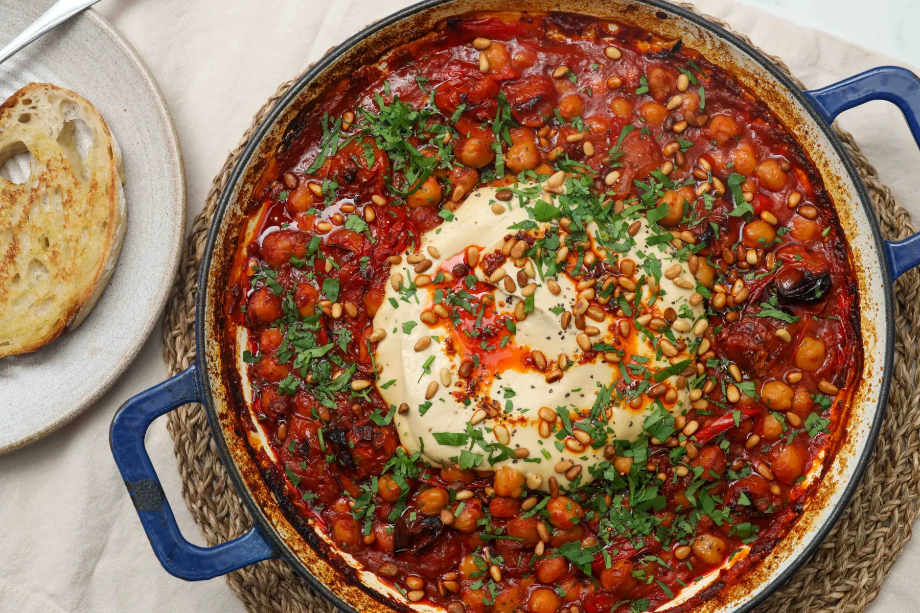 Oven Roast Harissa Chickpeas