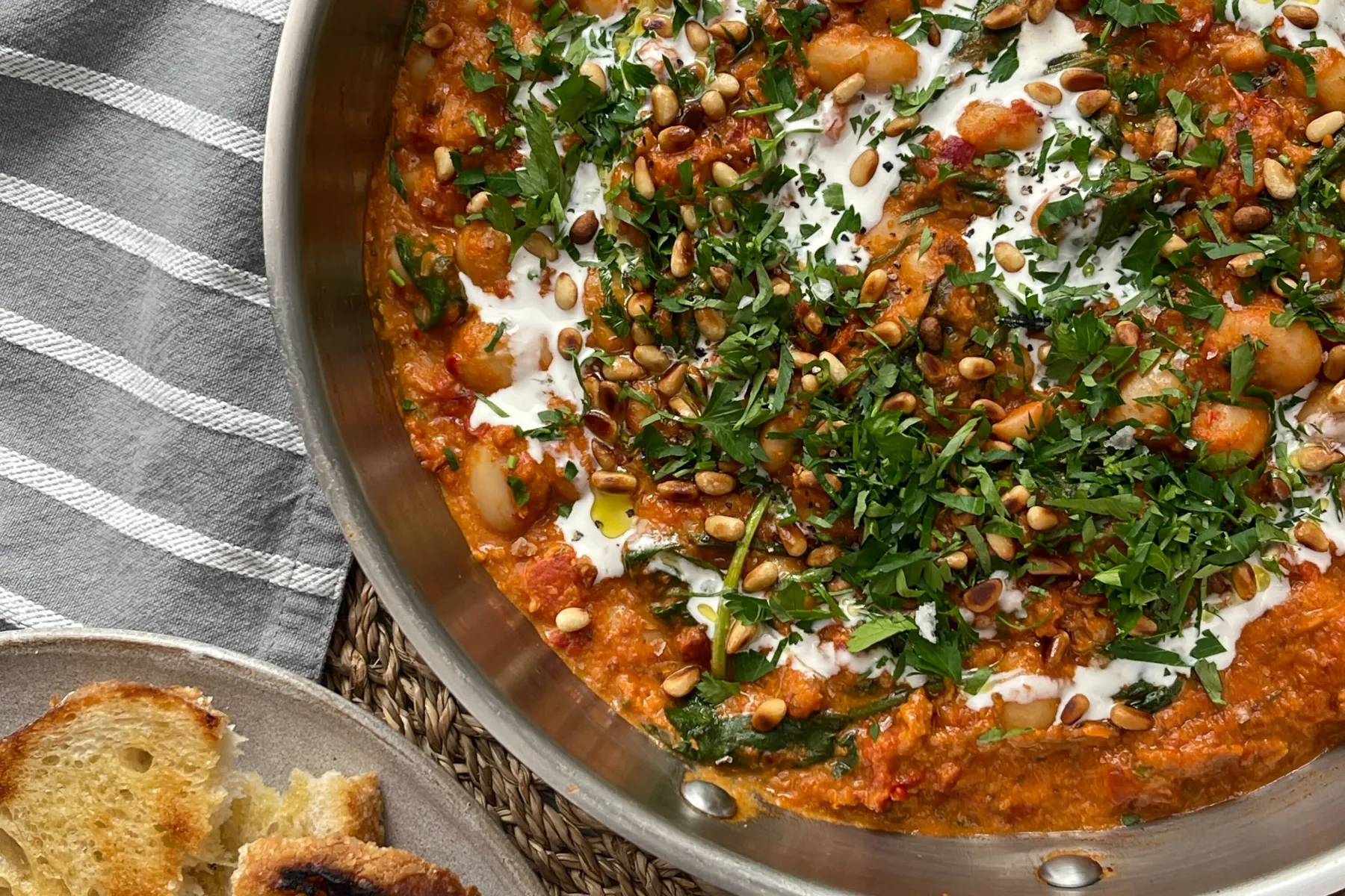 Creamy Nduja Butter Beans