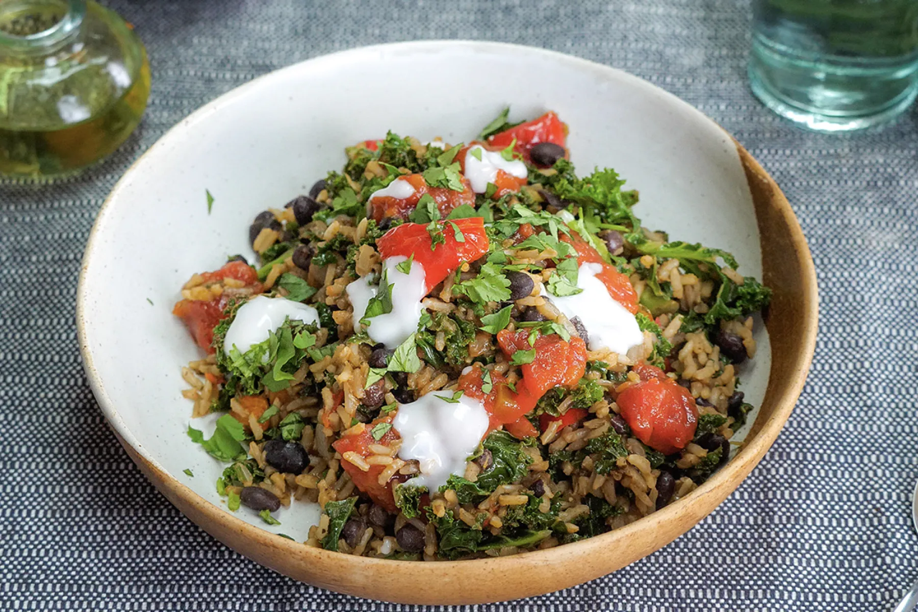 Cuban Rice Beans and Greens