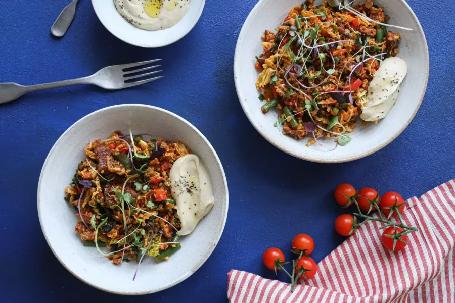 Vegan Apricot Harissa Grains Bowl Bosh TV