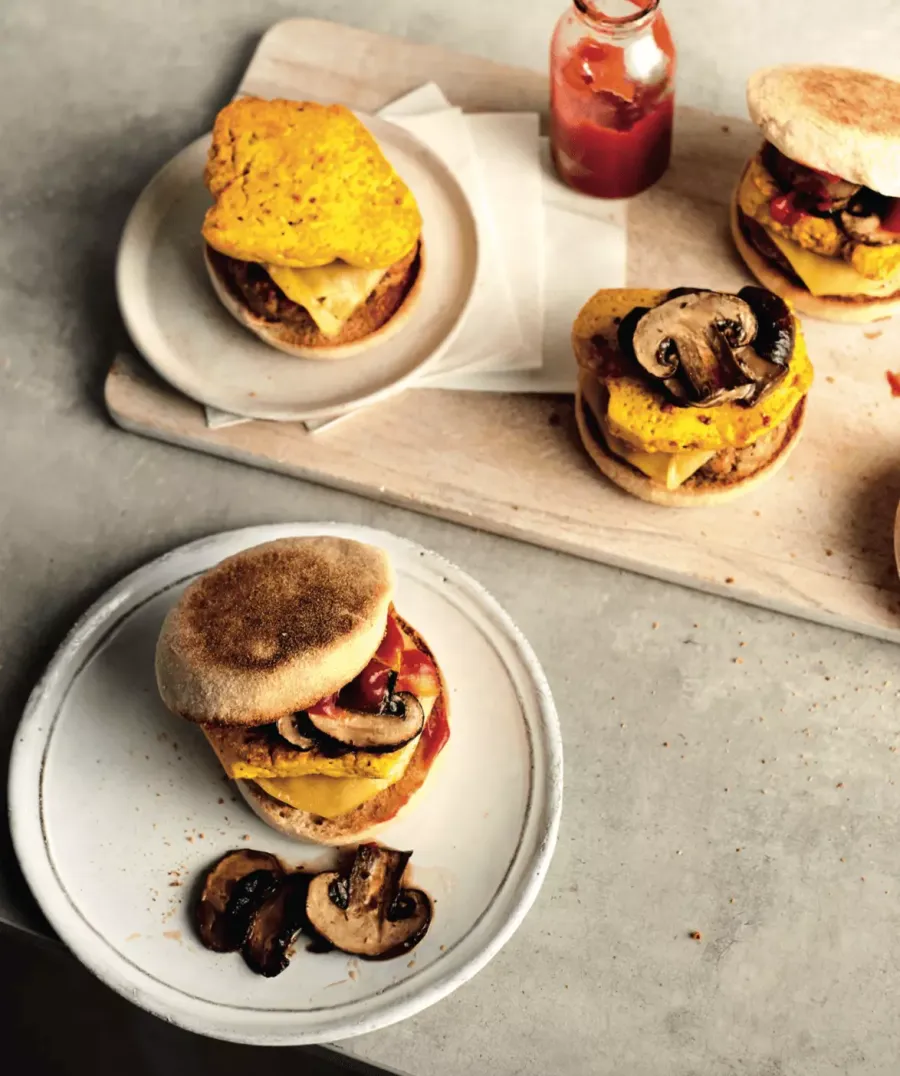 Vegan Big Breakfast Burgers Bosh TV