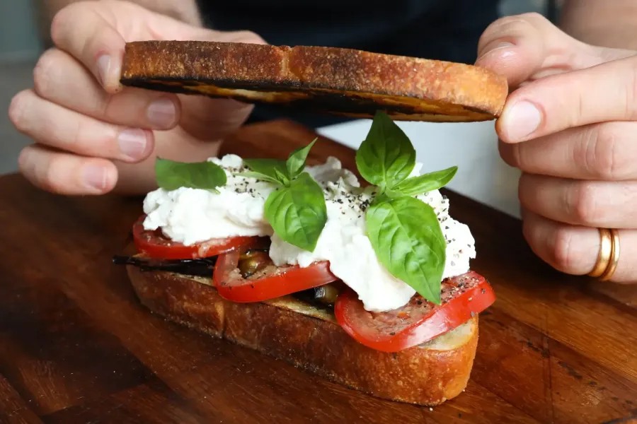 Vegan Caprese Sandwich BOSHTV